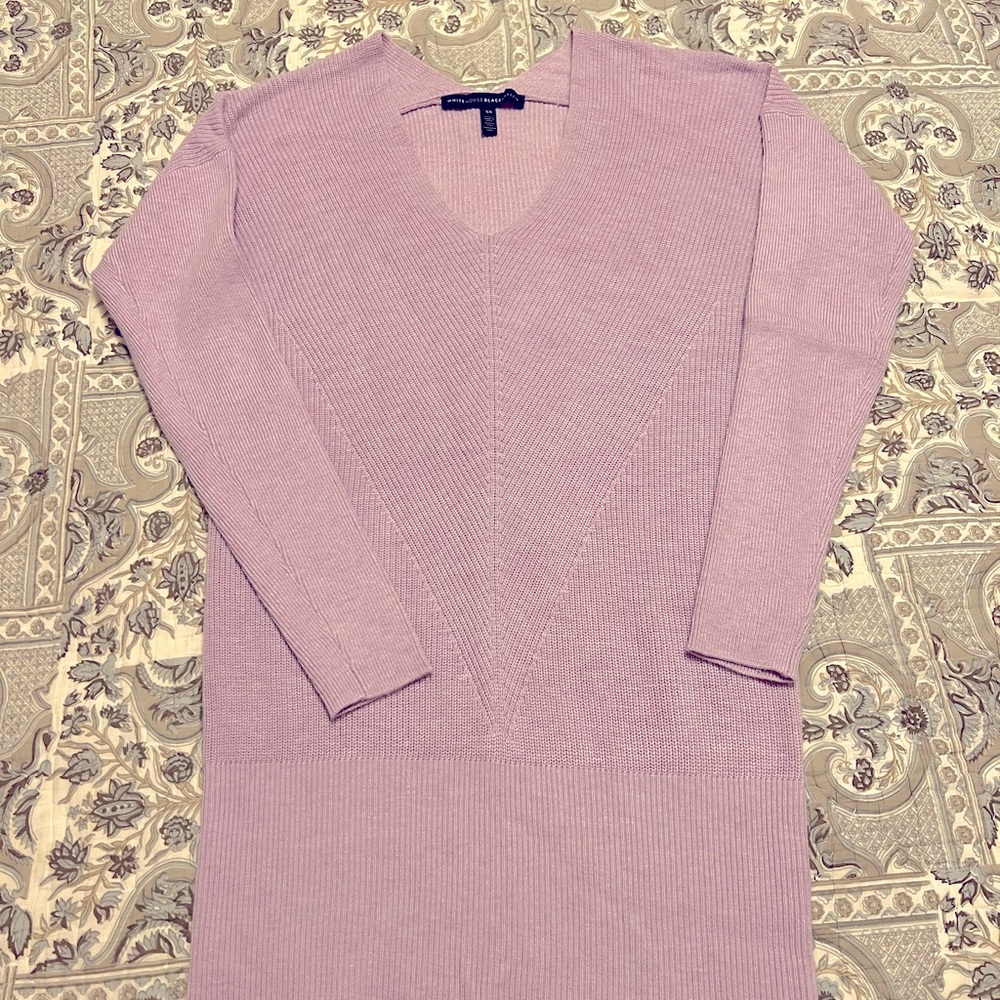 White House/Black Market Lavender Cashmere Blend Sweater Tunic, XS
